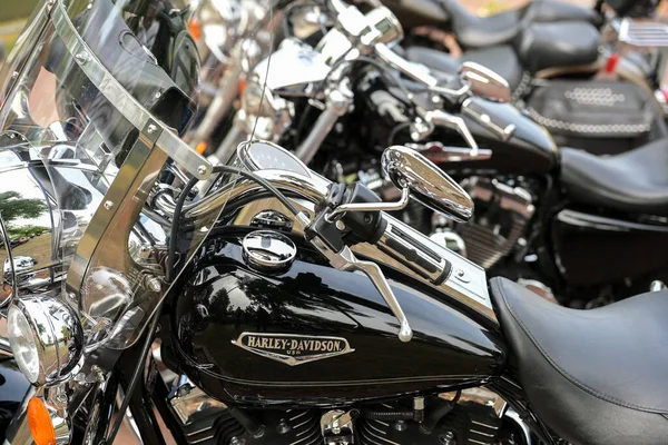 Ratzeburg Germany July 2022 Harley Davidson Motorcycles Shiny Black Pain — Stock Photo, Image