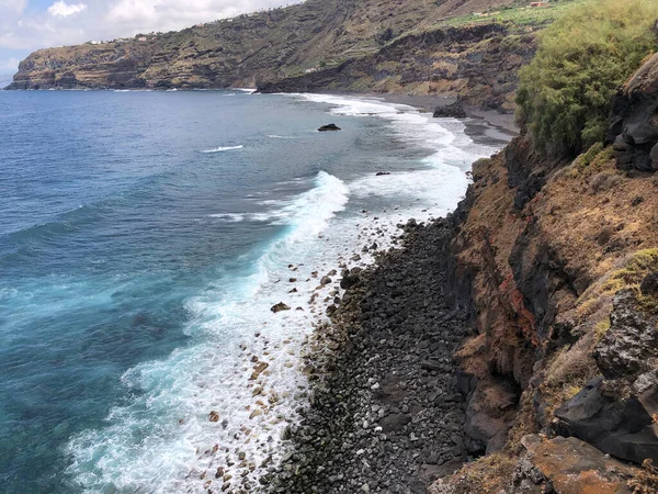 Paysage Océanique Grandes Vagues Falaise Îles Canaries Ténérife Espagne — Photo