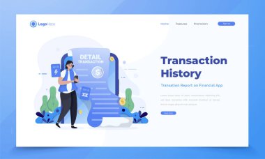 Bir kadın işlem geçmişi raporlarını görmek için finansal mobil uygulama kullanıyor