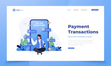 İşlem konsepti için finansal mobil uygulama kullanan bir kadın.