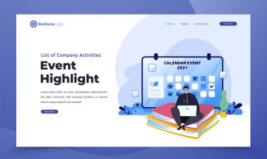 İniş konseptine ilişkin etkinliklerin yer aldığı kurumsal iş takvimi