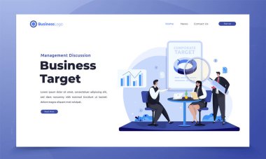 İniş sayfası konsepti üzerine kurumsal iş hedefi tartışması
