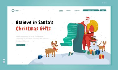 İniş sayfası tasarımında Noel Baba 'nın hediye listesi