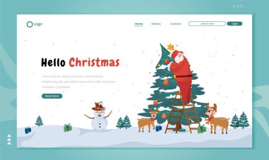 Merhaba Noel selamlaması ana sayfa tasarımı