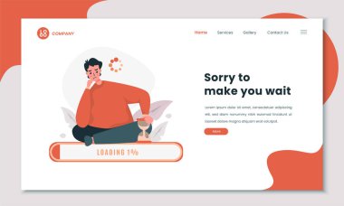 Web sitesinde ya da iniş sayfası tasarımında hata sayfası yüklenmesini beklemekten mutsuz bir adam