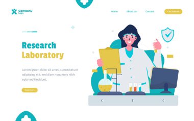 Laboratory research doctor illustration concept