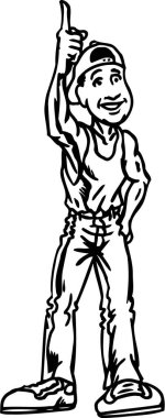 Gelişigüzel Çocuk Vektör İllüstrasyonu