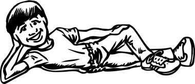 Gelişigüzel Çocuk Vektör İllüstrasyonu