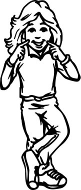 Bir çocuğun illüstrasyonu