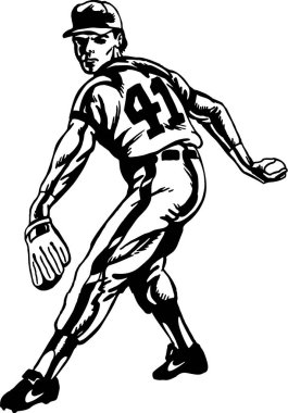 Baseball sürahi vektör çizim