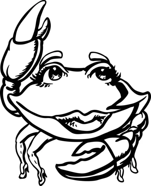 Caricature Vectorielle Lady Crab — Image vectorielle