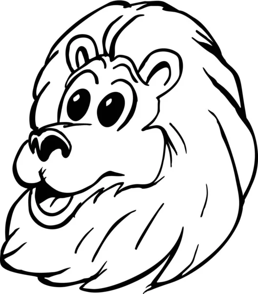 Illustration Bande Dessinée Vectorielle Lion — Image vectorielle