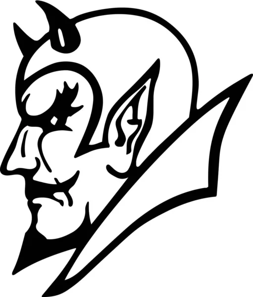 悪魔の頭ベクトルイラスト — ストックベクタ