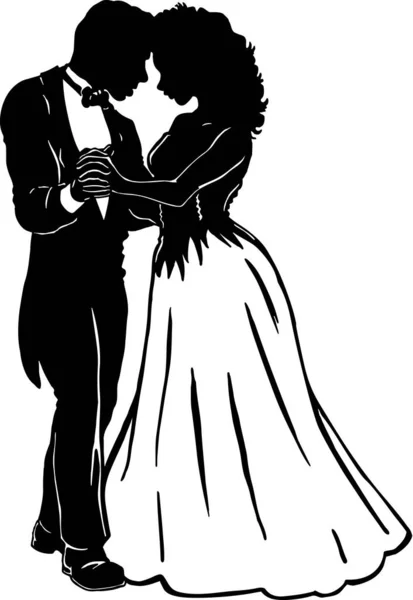 Prom Couple Vector Illustratie — Stockvector