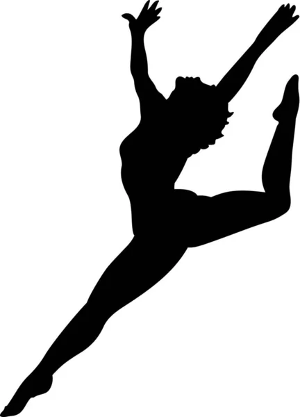 Dancer Silhouette Vector Ilustração — Vetor de Stock