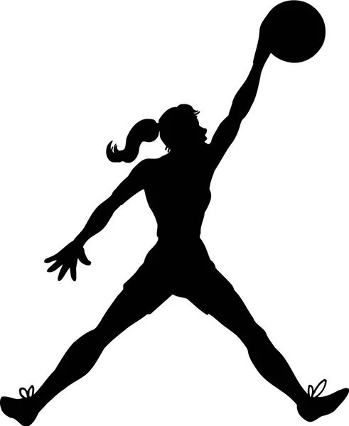 Basketbalová Dívka Vektorové Ilustrace — Stockový vektor