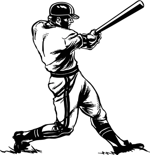 Бейсбольний Батер Векторні Ілюстрації — стоковий вектор