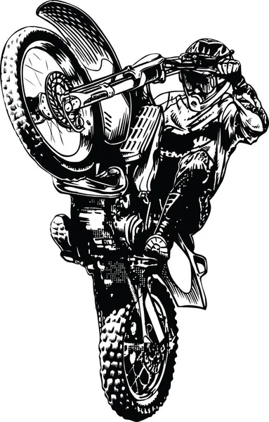 Illustration Vectorielle Roue Moto Cross — Image vectorielle