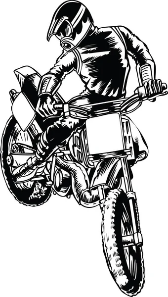 Motocross Hoppa Vektor Illustration — Stock vektor