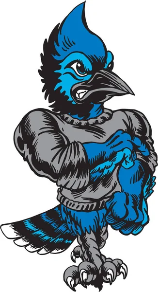 Blue Jay Mascot Vector Illustration — Stockvektor