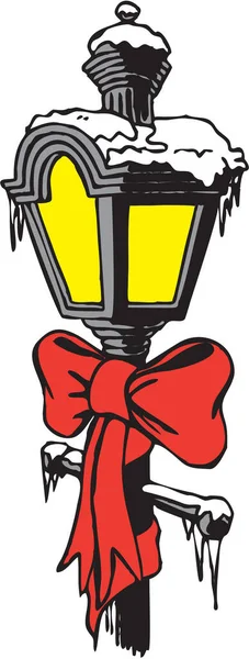 Illustrazione Vettoriale Della Lampada Gas Natale — Vettoriale Stock