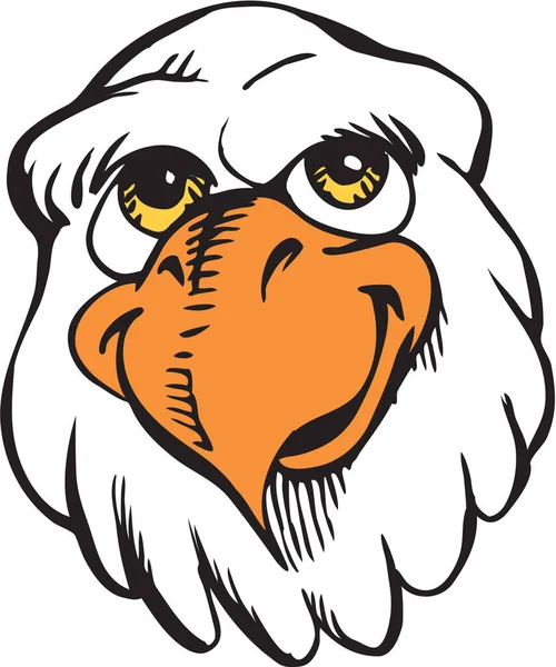 Eagle Mascot Head Casual Vector Illustration — Stock Vector