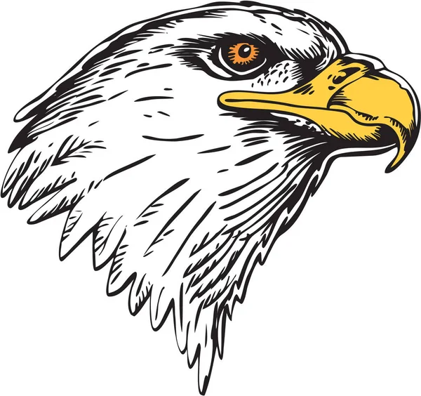 Eagle Mascot Head Profile Vector Illustration — Vetor de Stock