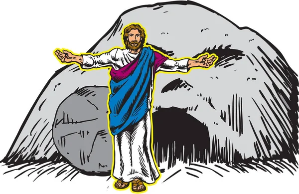Páscoa Ressurreição Vector Ilustração — Vetor de Stock