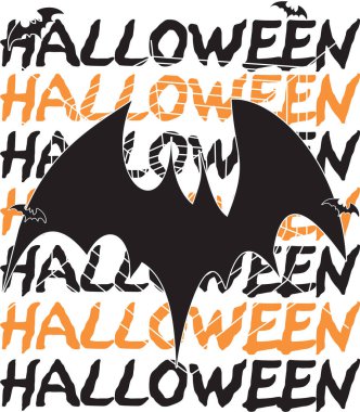 Cadılar bayramı yarasa vektör illüstrasyonu