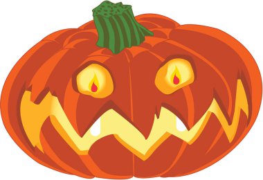 Cadılar Bayramı Jack-O-Lantern Vektör İllüstrasyonu