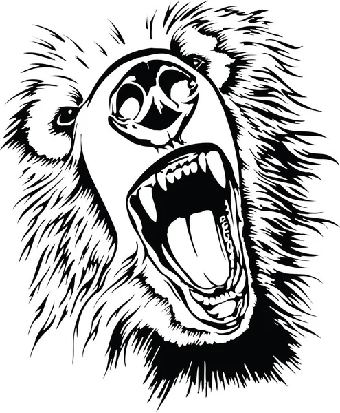 Angry Bear Vector Illustration — Stock Vector