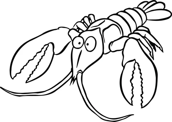 Crawfish Cartoon Vector Ilustração —  Vetores de Stock