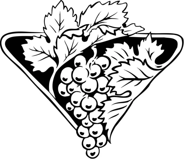 Виноградна Ікона Векторна Ілюстрація — стоковий вектор