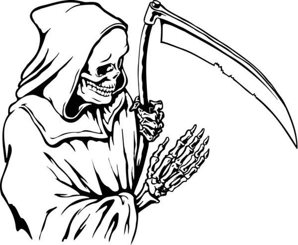 Grim Reaper Vektor Ilustrace — Stockový vektor