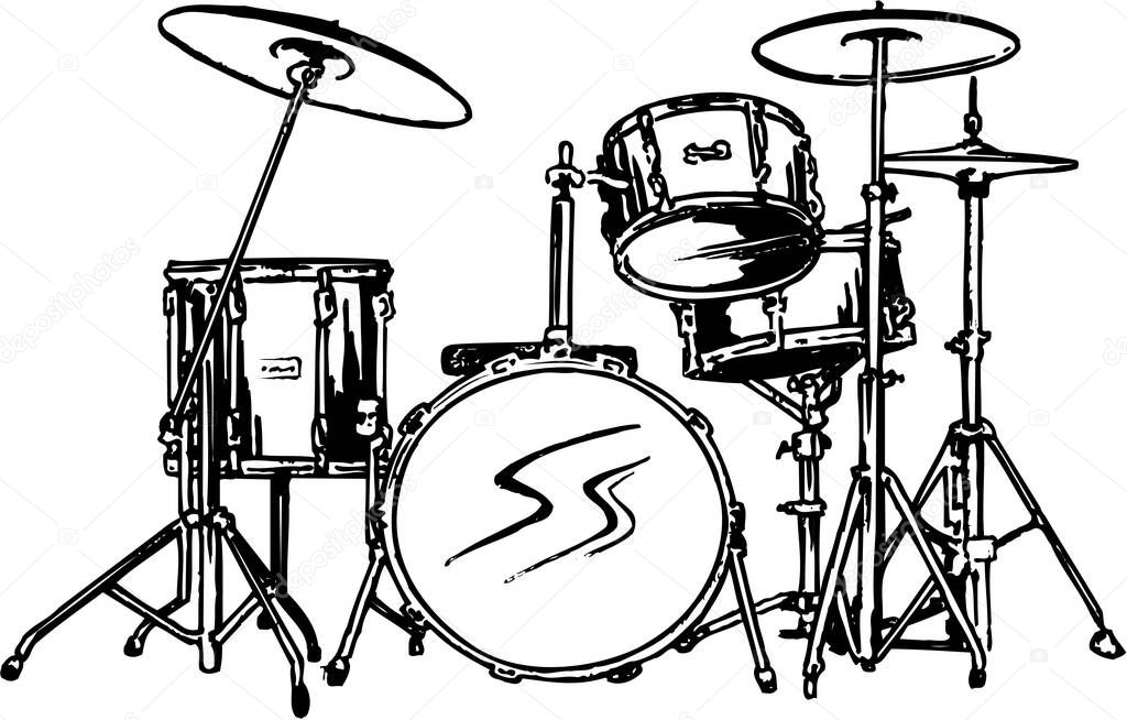 Drum Set Vector Illustration
