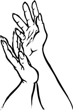 Eller Vektör Resimlerine Uzanıyor