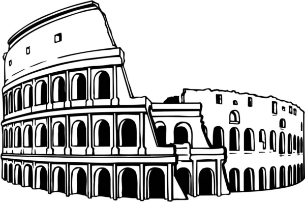 Vektorová Ilustrace Římského Kolosea — Stockový vektor