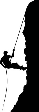 Dağ tırmanma vektör çizim