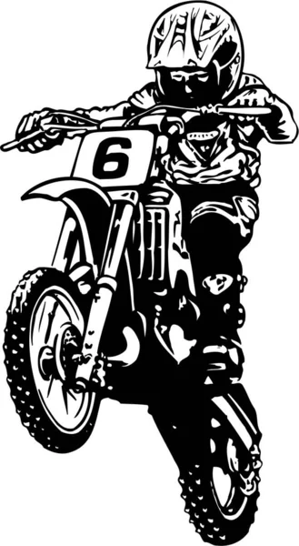 Motocross Racing Vector Ilustración — Vector de stock