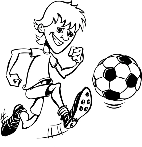 Karikatura Hráče Fotbalu — Stockový vektor