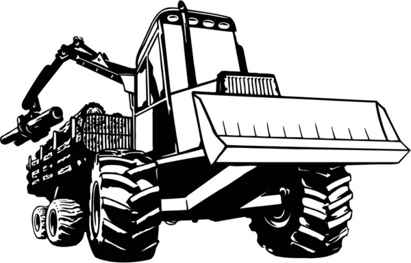 Log Mover Vektor Illustration — Stockvektor