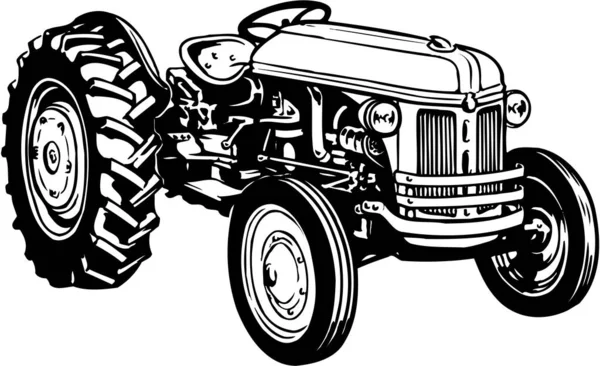 Farm Tractor Vector Illustration — Stock Vector