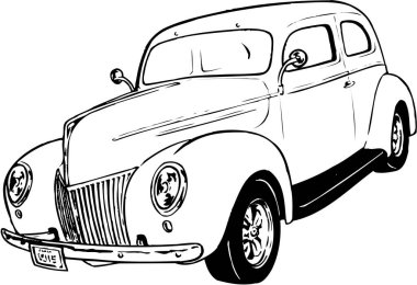 1939 Chevy Vektör İllüstrasyonu