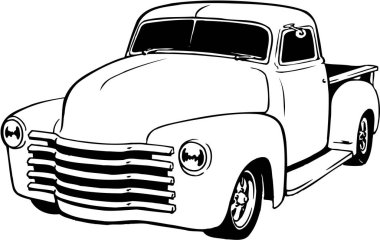 1949 Chevy Pickup Vector Illustration clipart