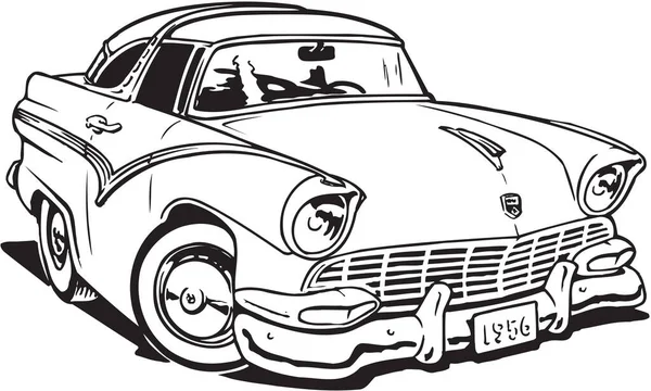 1956 Ford Crown Victoria Vector Illustrazione — Vettoriale Stock
