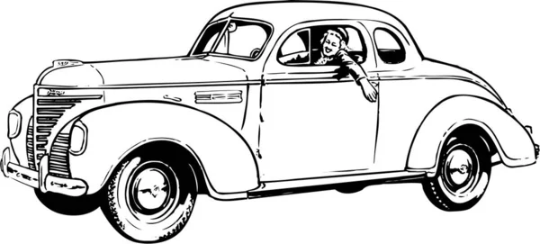 1939 Plymouth Vector Illustrazione — Vettoriale Stock