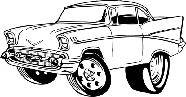 Chevy Vector Illustration 1957 — стоковый вектор