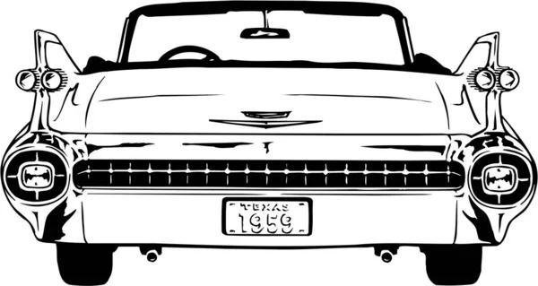 1959 Ilustração Vetor Cadillac — Vetor de Stock