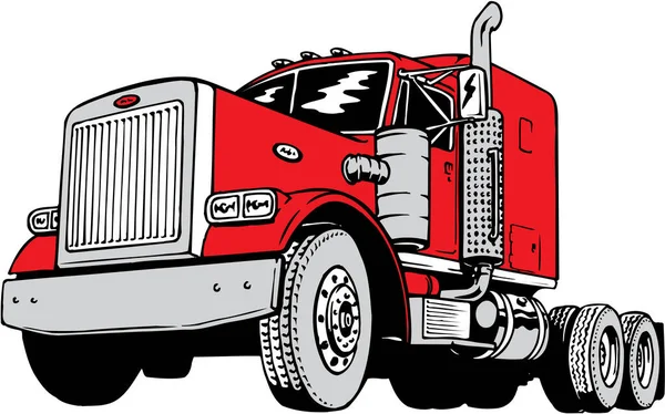 Klassische Peterbilt Vector Illustration — Stockvektor