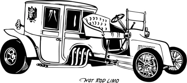 Лимузин Хот Родом — стоковый вектор